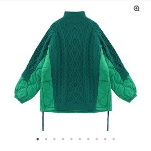 Green Cable Knit Sweater